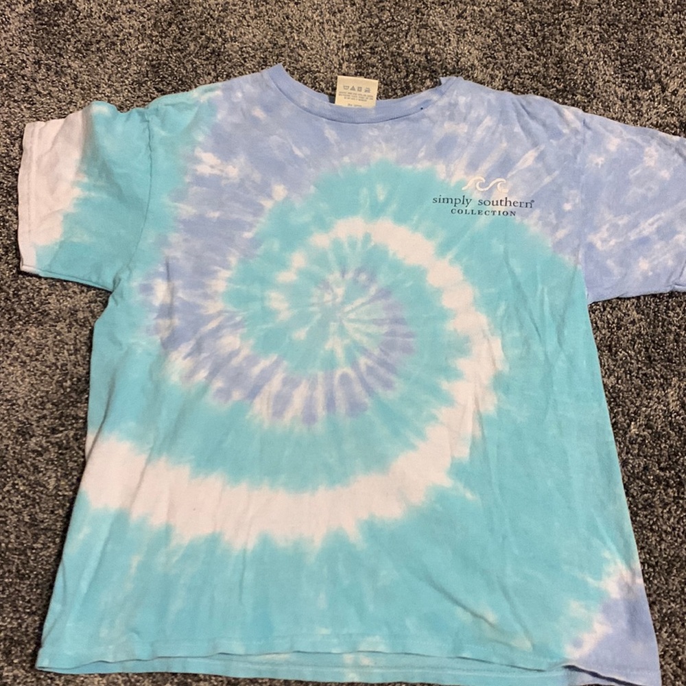 Blue tye die simply southern shirt
